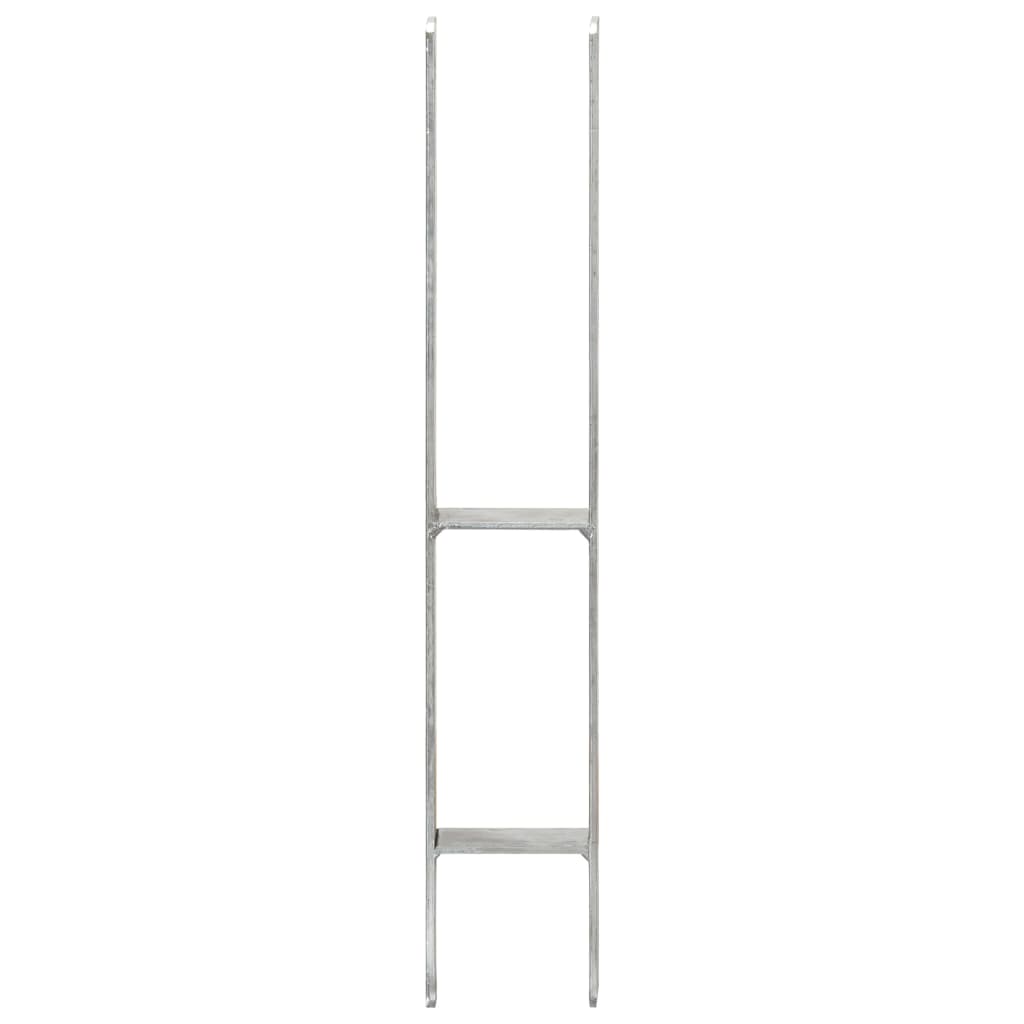 Vidaxx anclajes al suelo 2 uds 9x6x60 cm acero galvanizado color plata