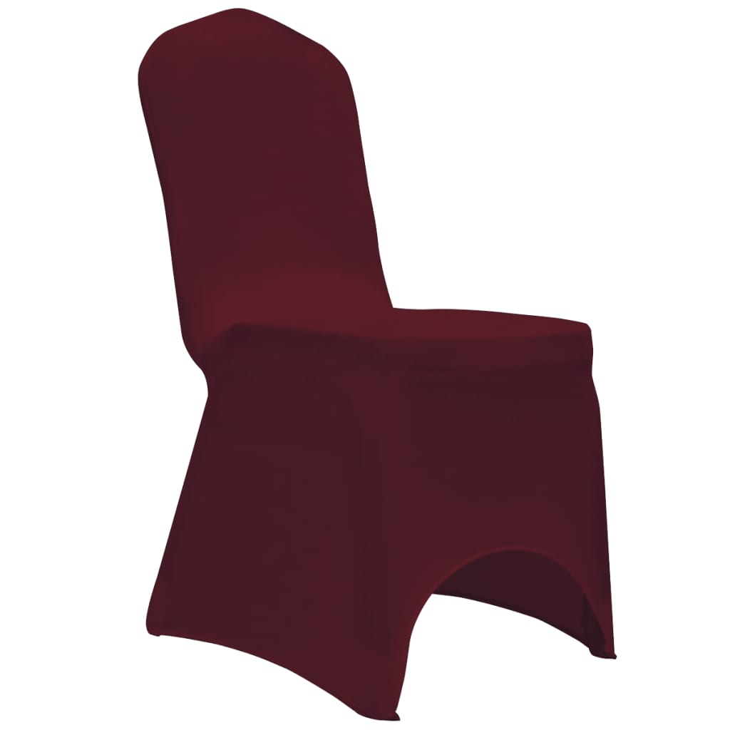 Vidaxl stoelhoezen stretch 12 st bordeauxrood