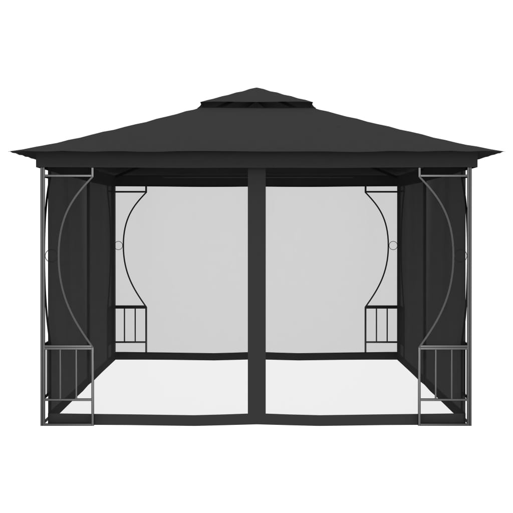 Vidaxl Arbor con reti 300x400x265 cm antracite -colorato