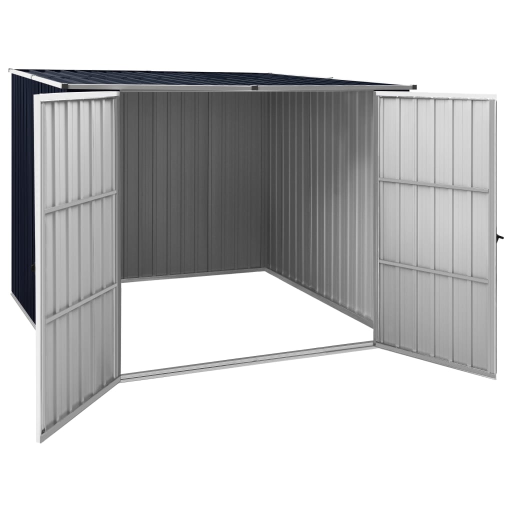Vidaxl Garden Shed 195x198x159 cm de acero galvanizado antracita