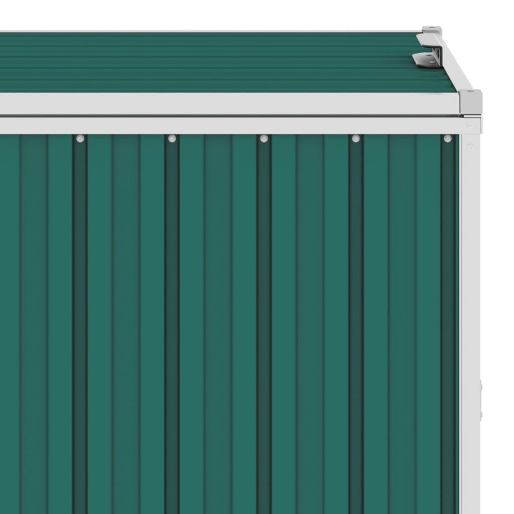 Almacenamiento de hornear residuos de Vidaxl cuatro -dubbel 286x81x121 cm de acero verde