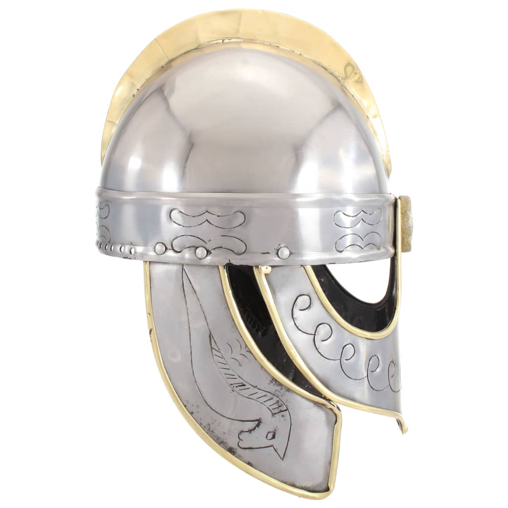 Vidaxl beowulfhelm replica larp acciaio argento colorato