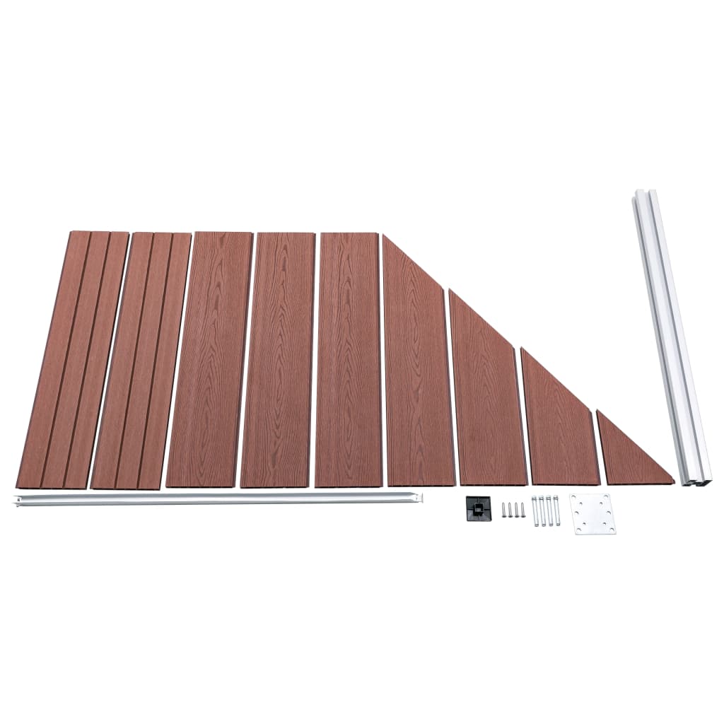Pannello di recinzione Vidaxl 95X (105-180) CM HKC Brown