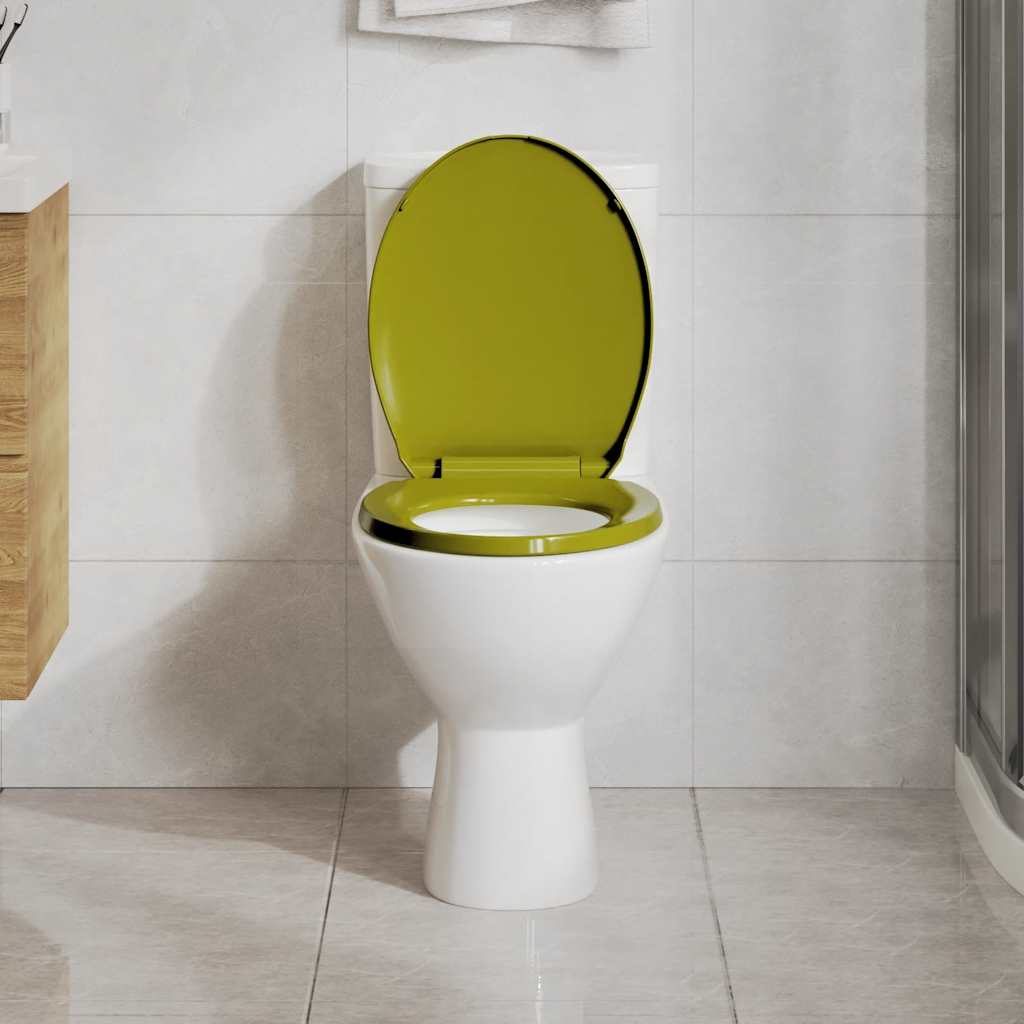 Vidaxl asiento de inodoro verde suave ovalado verde