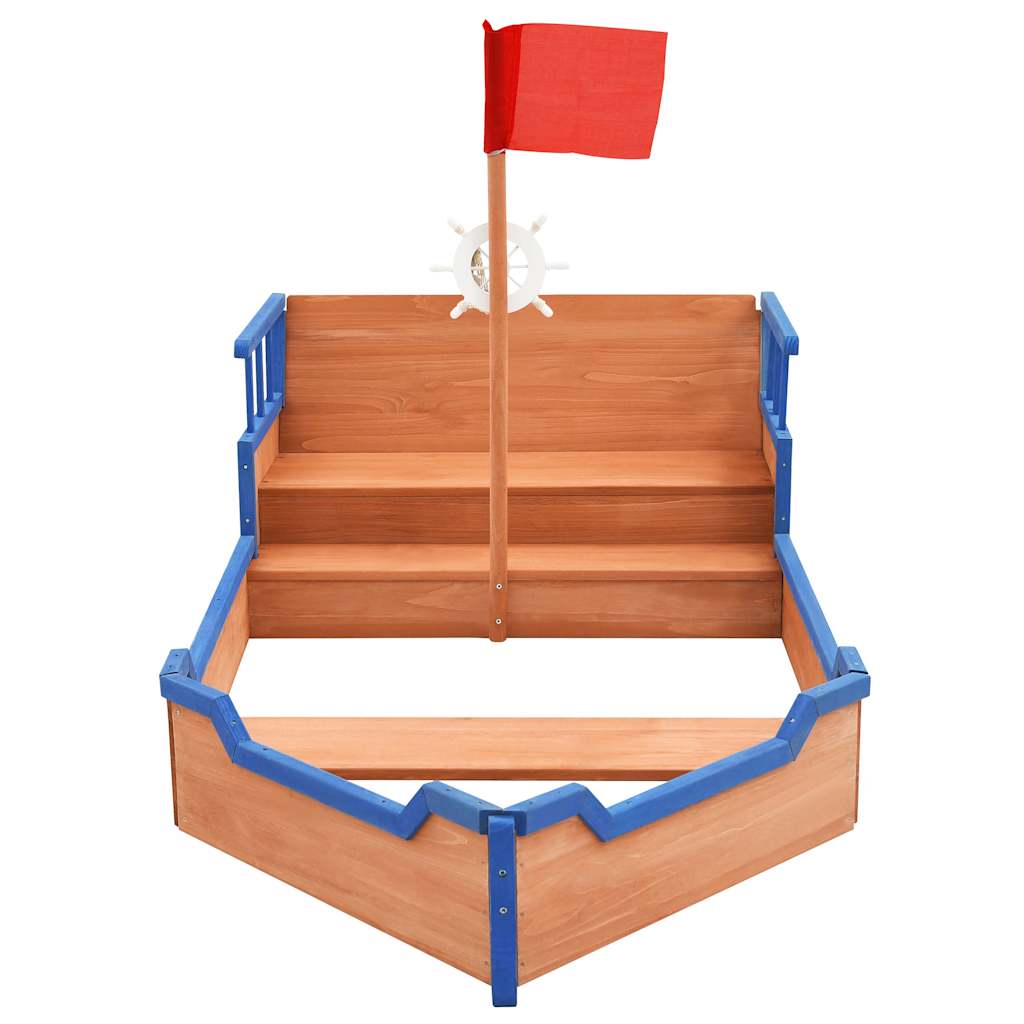 Vidaxx sandbox nave pirata 190x94,5x101 cm in legno di pino