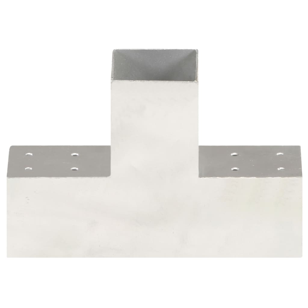Collegamenti per pile Vidaxl 4 ST T-SHAPE 81x81 MM Galvanized Metal