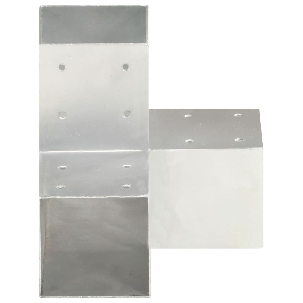 Conexiones de pila Vidaxl 4 PC Y Metal galvanizado de 91x91 mm