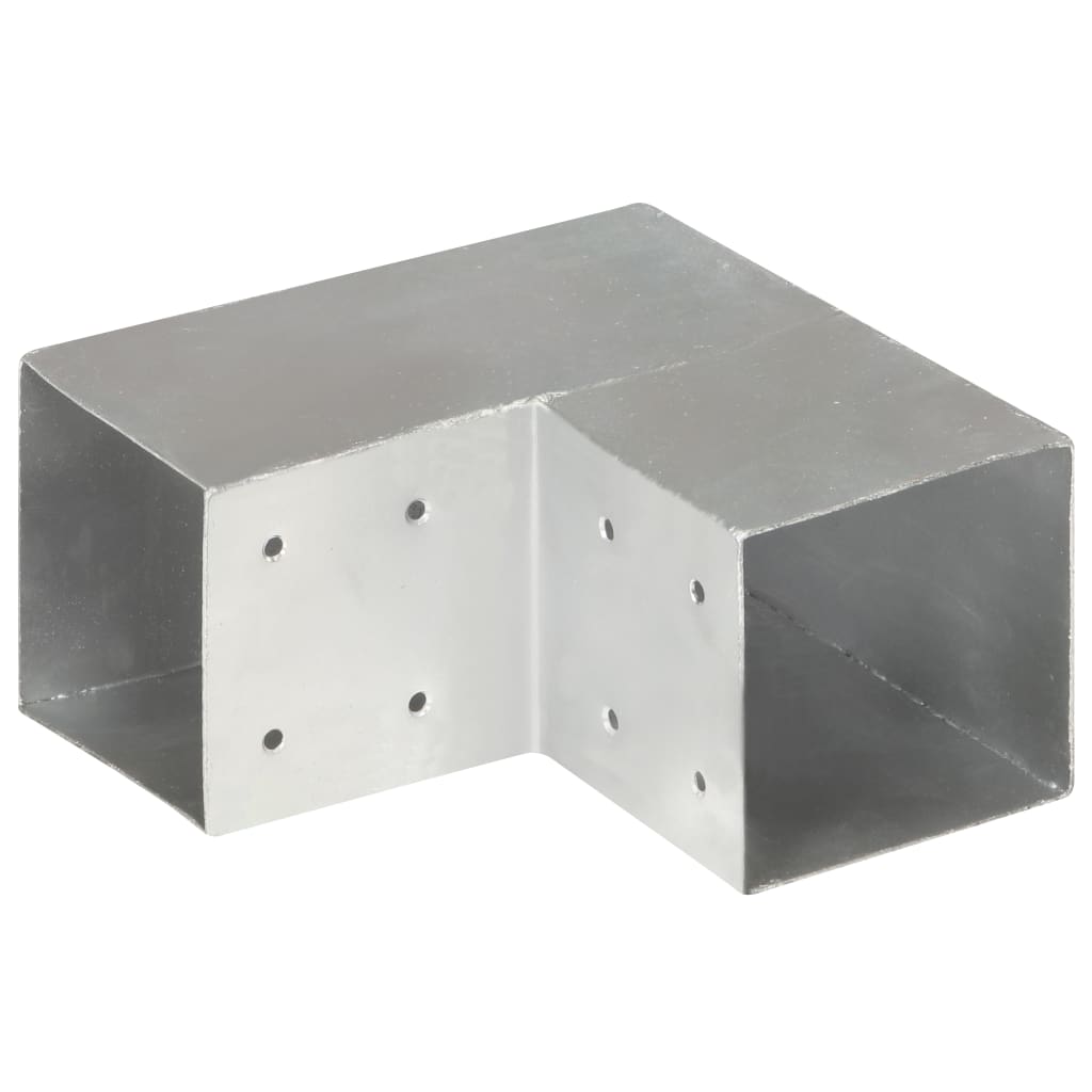 Vidaxl Pale Connection L-forma L 101x101 mm Galvanized Metal