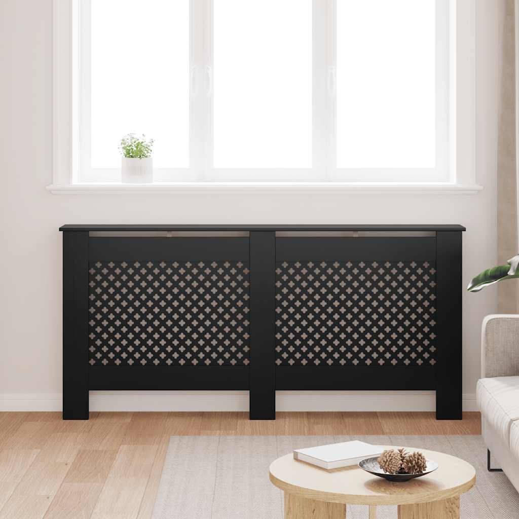 Vidaxl Radiatorom Construction 172x19x81.5 cm MDF Negro