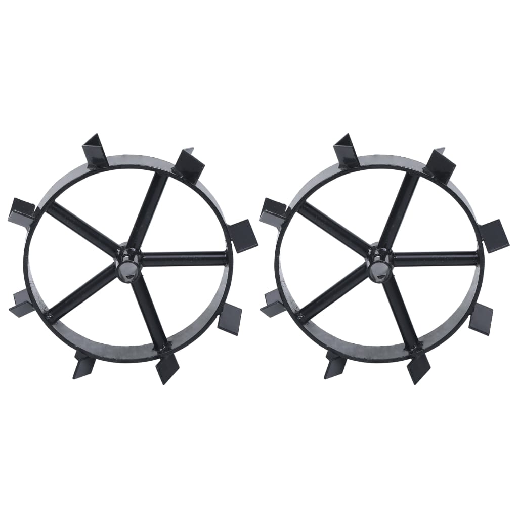 Ruedas VidaXL para cultivador de gasolina de 6,5 CV 2 piezas de metal