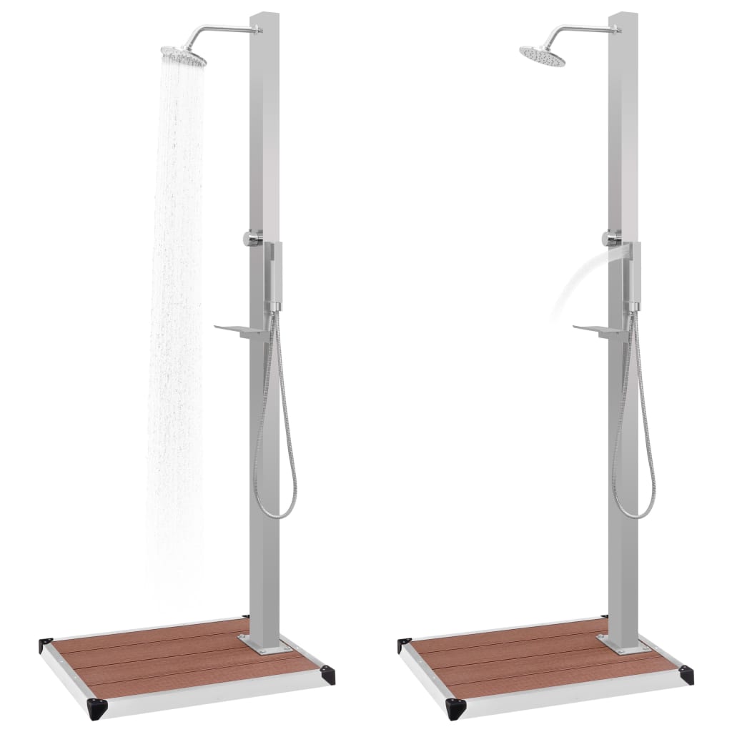 Vidaxl Ducha al aire libre con acero inoxidable para hornear HKC