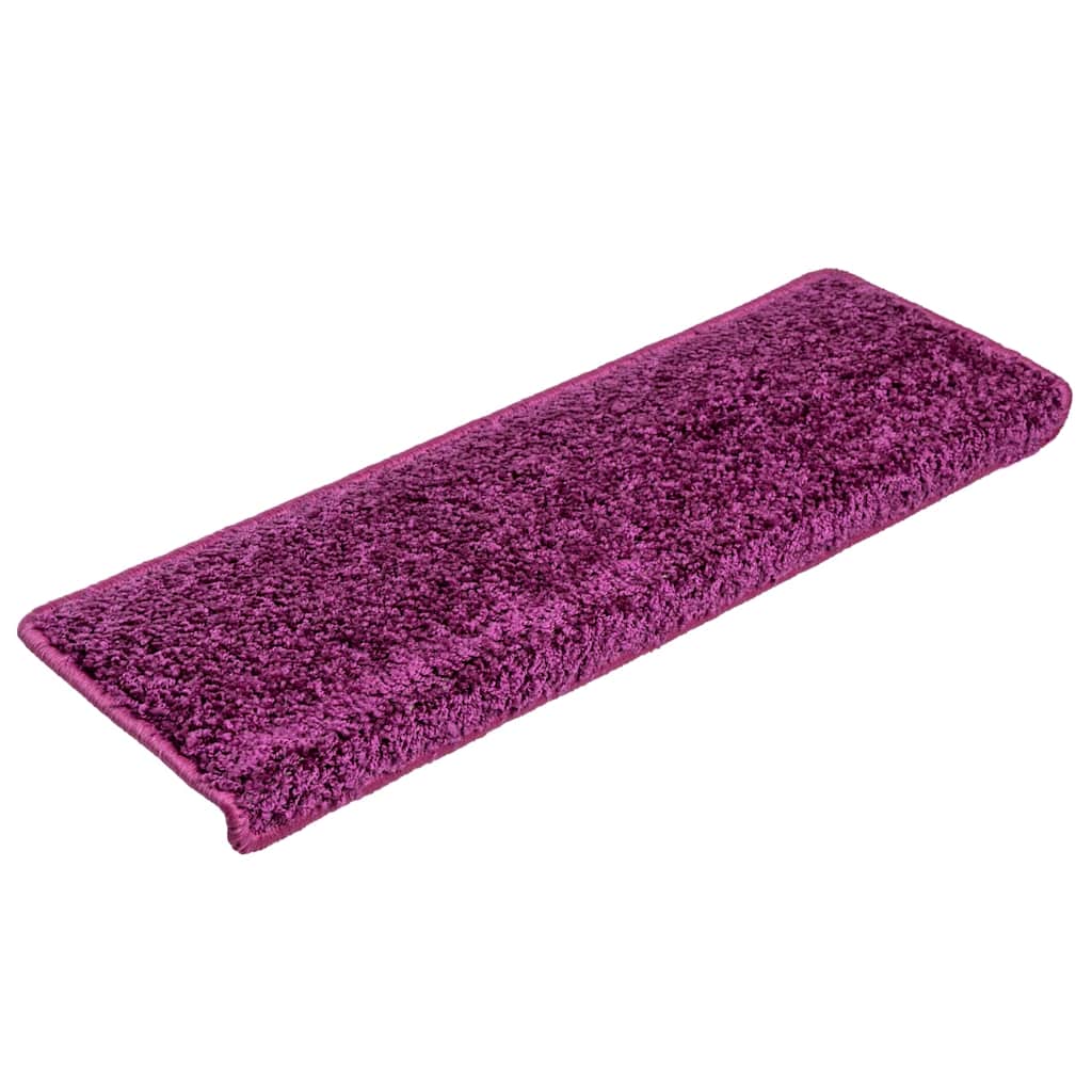 Vidaxl trapmatten 15 st 65x21x4 cm violet rechthoekige rand