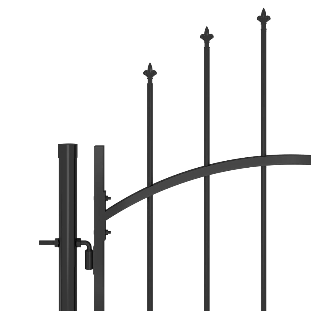 Porta Vidaxl 1x2,5 m in acciaio nero