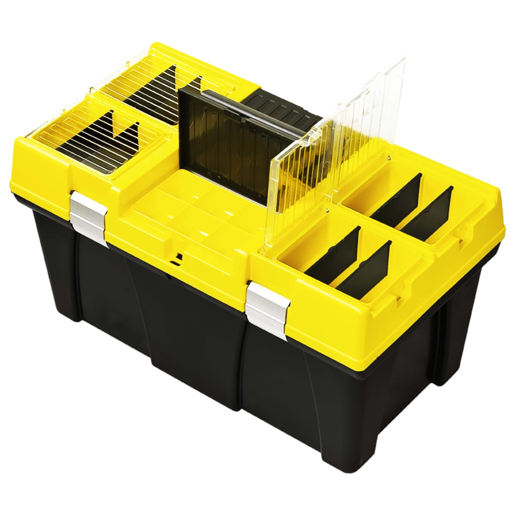 Vidaxl Toolbox 595x337x316 mm de plástico amarillo