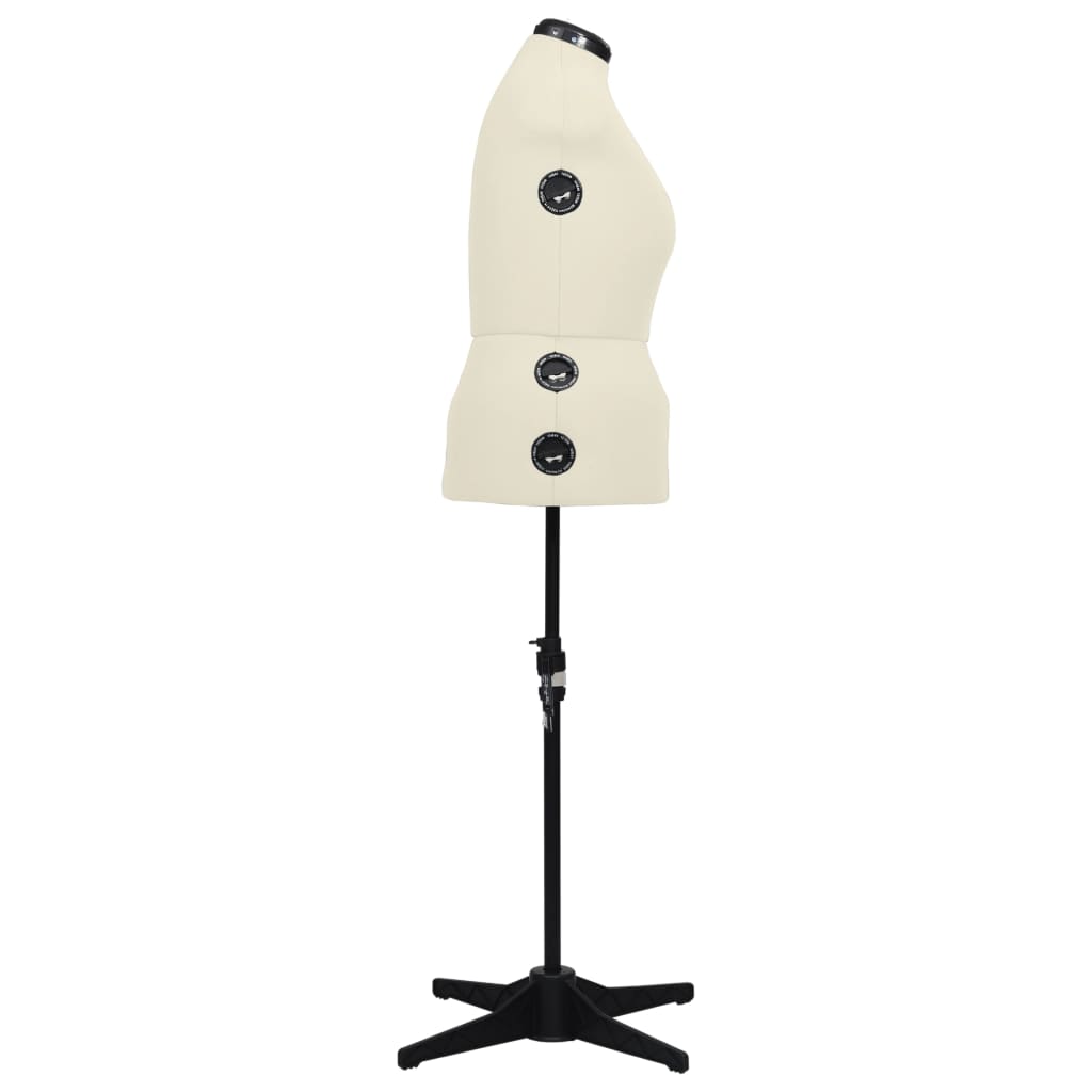 Vidaxl Mannequin Regolable Woman Taglia 44-50 L Crema color Crema