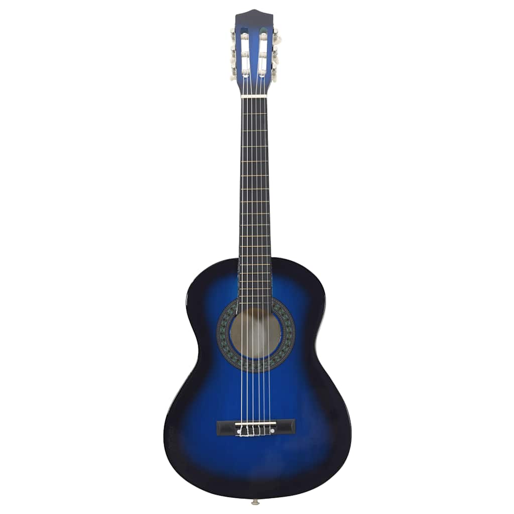 Vidaxl Guitar Guitar Set Classic Beginner 1 2 34 Blue