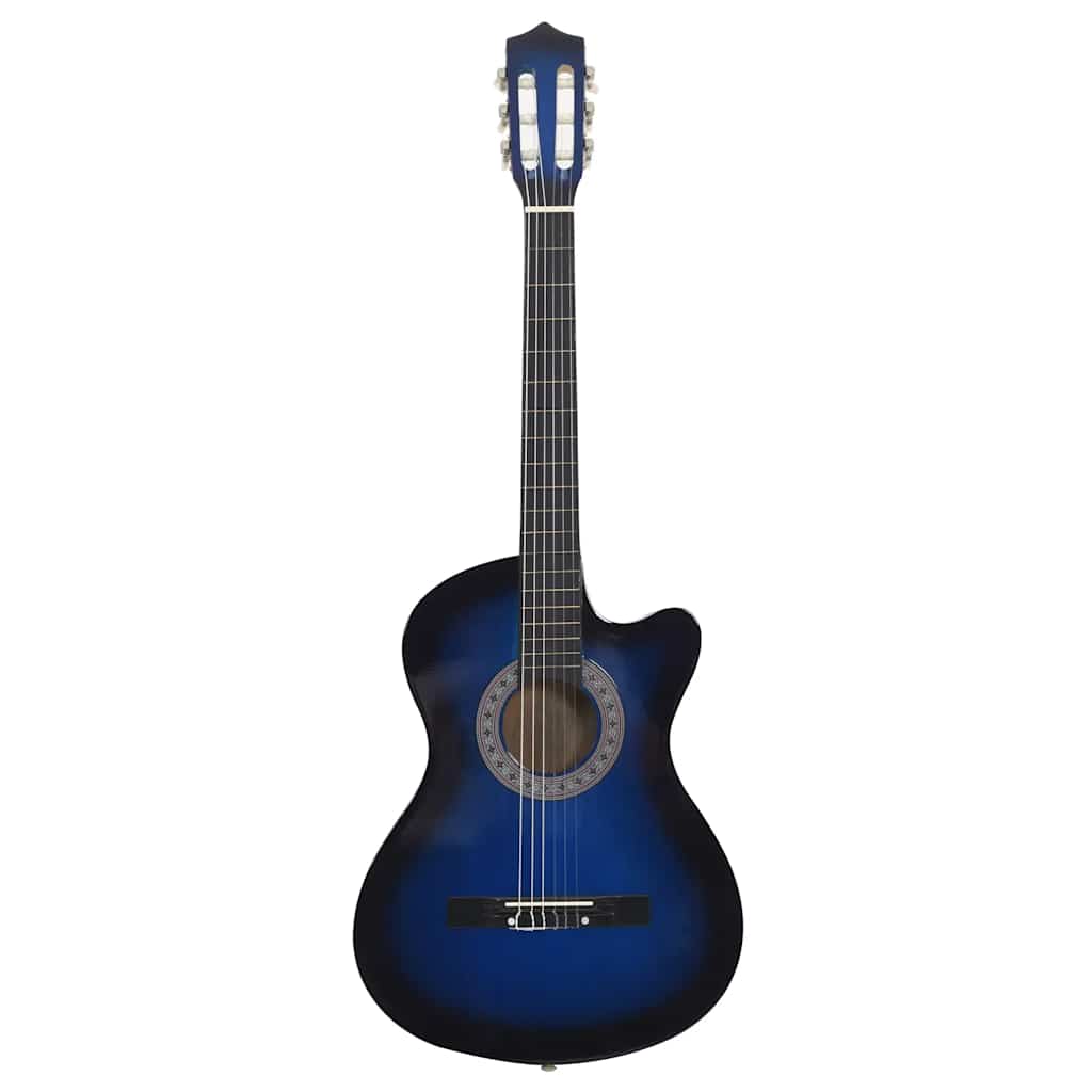 Vidaxl Guitar Cutaway con 6 corde Western Classic 38 Tinted Blue