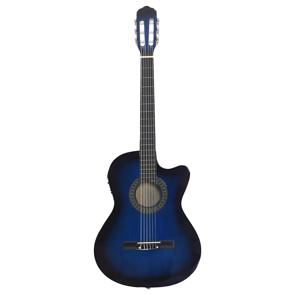Vidaxl Corte de guitarra con Equalizer 6 cuerdas Western Classic Blue