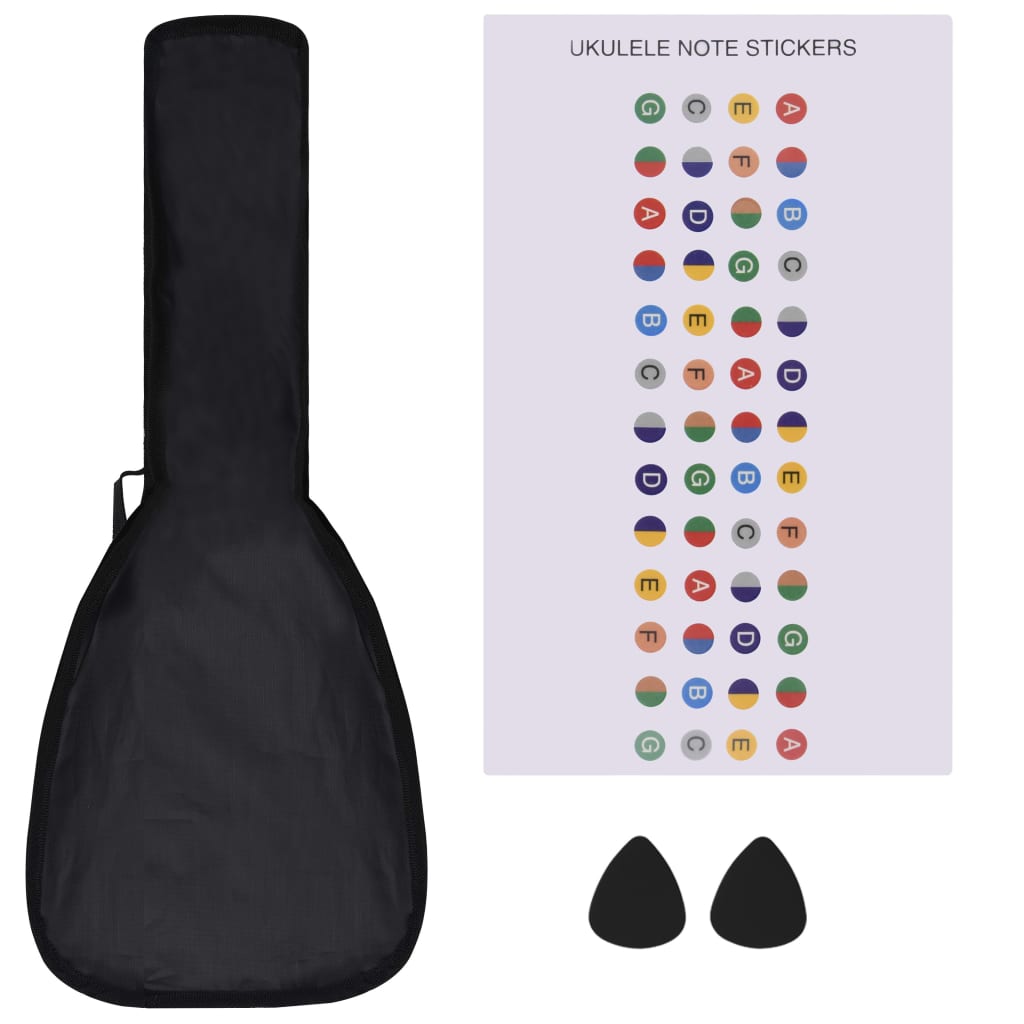 Vidaxl ukuleleset con borsa per bambini soprano 21 '' Darkhout colorato