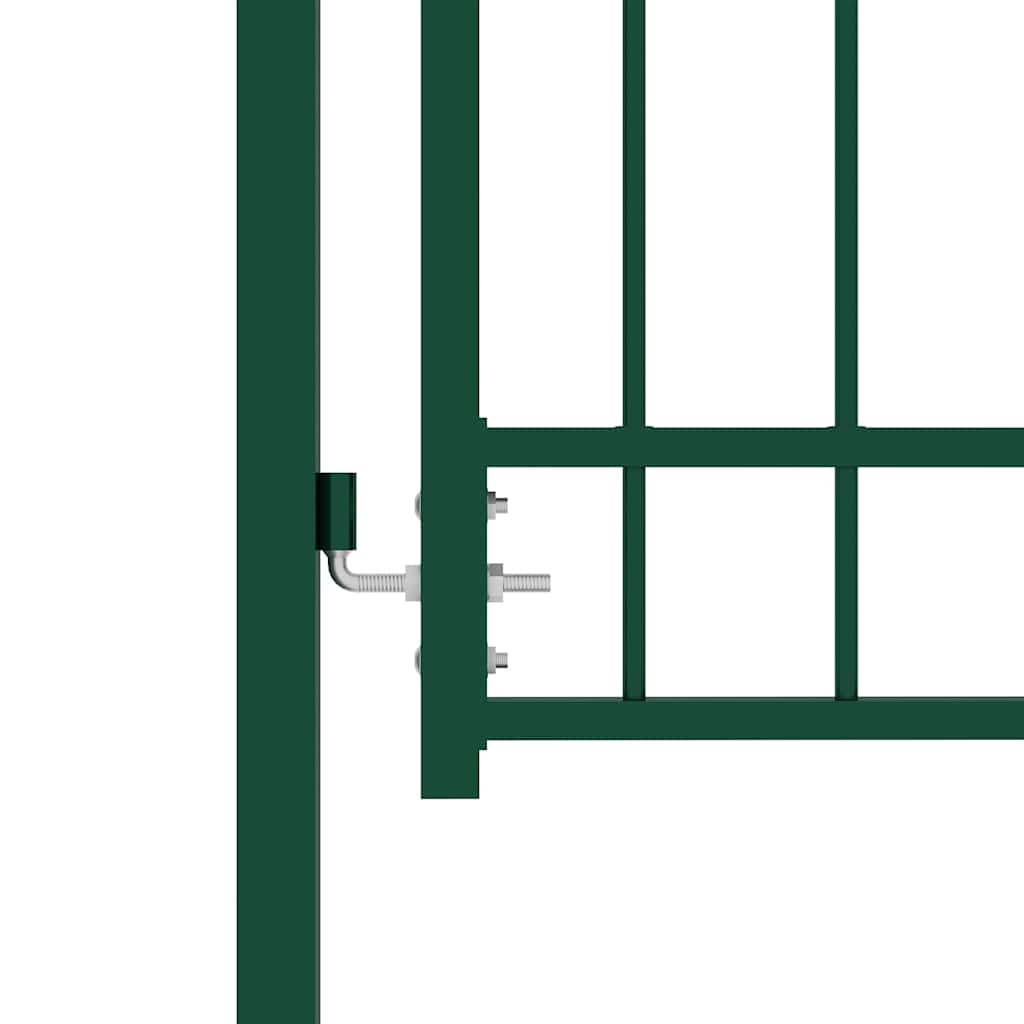 Vidaxl port with bent top 100x200 cm steel green