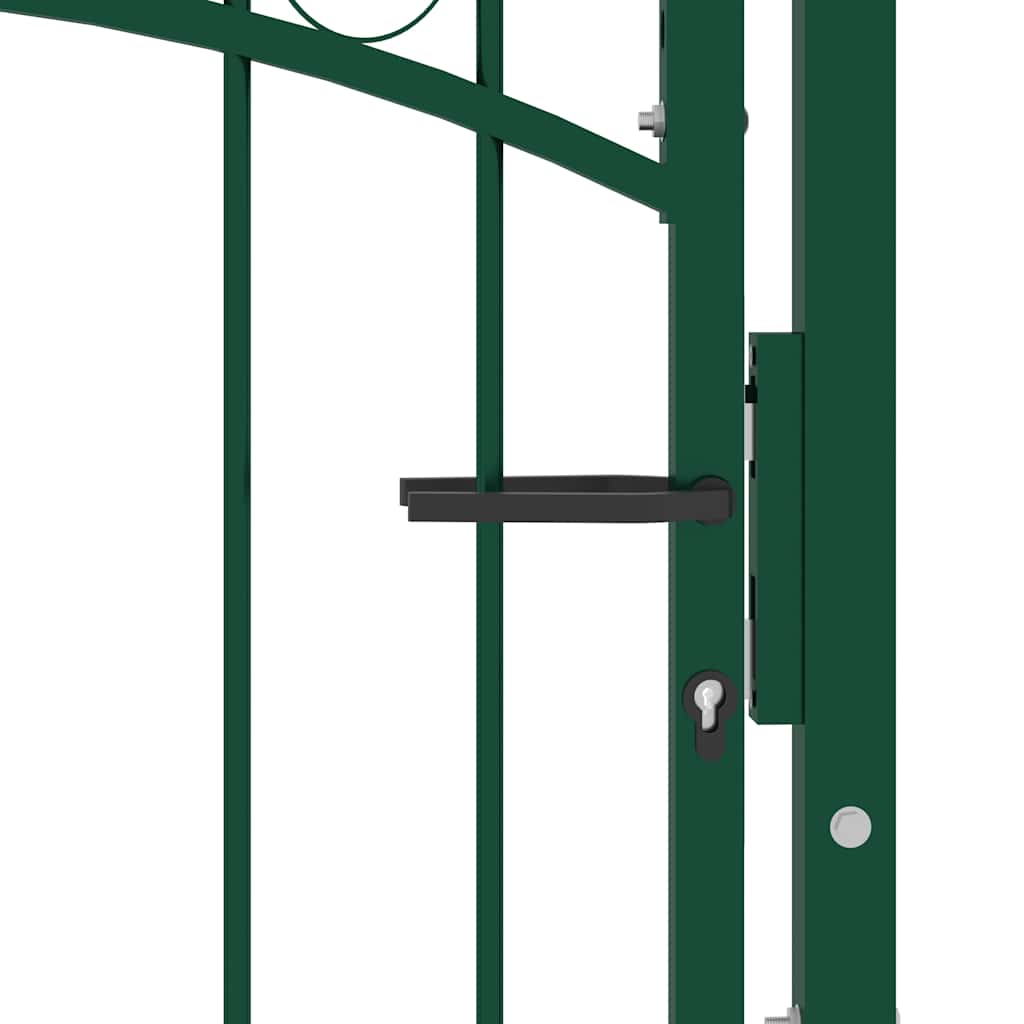 Puerta vidaxxl con puntas de lanza 100x200 cm acero verde
