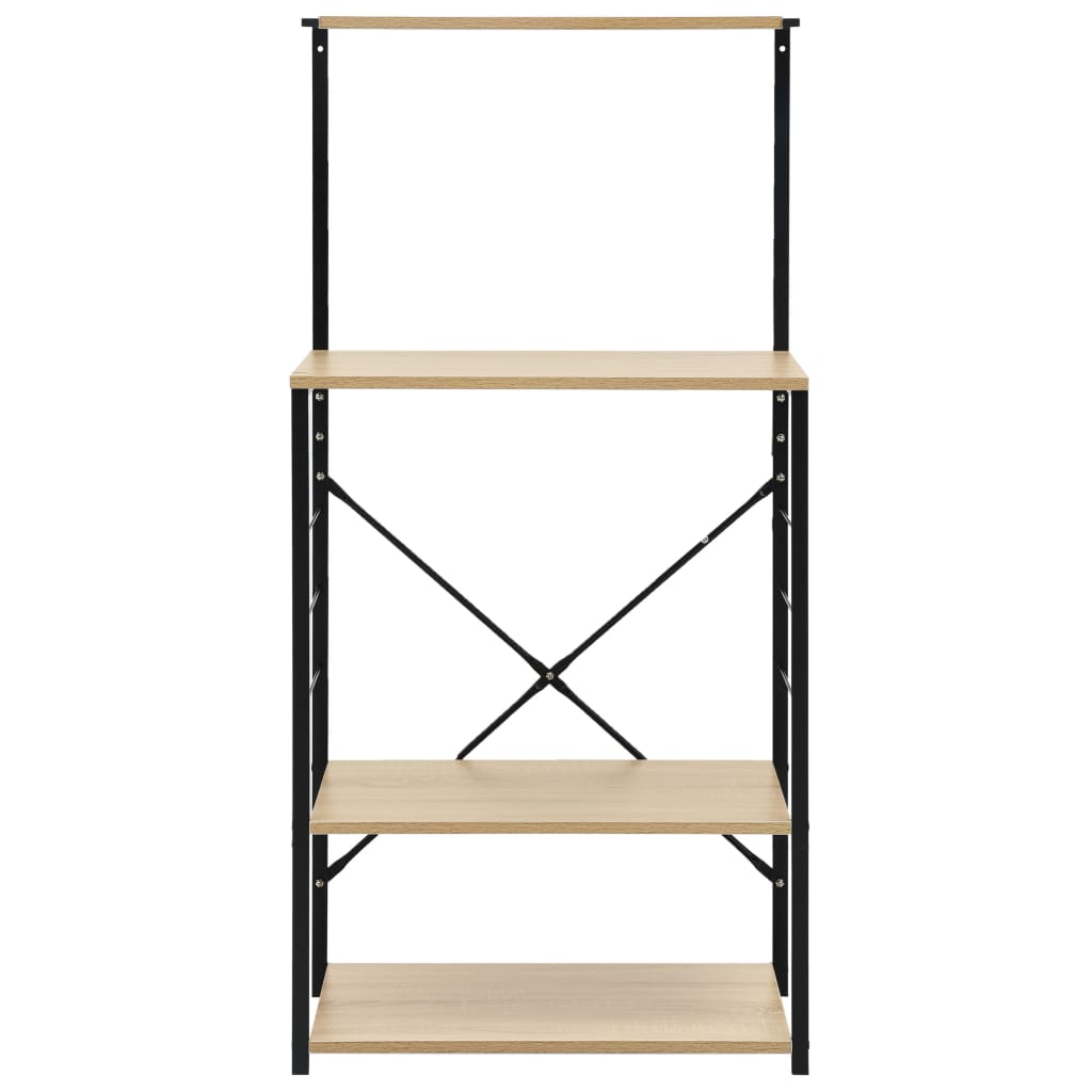 Armadio a microonde Vidaxl 60x39.6x123 cm in legno elaborato in legno e colorato in rovere