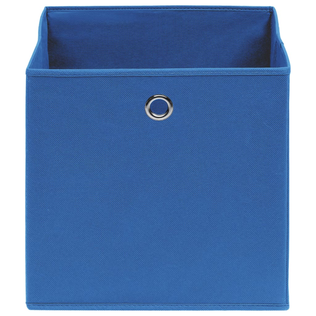 Scatole di archiviazione Vidaxl 4 PC 32x32x32 cm tessuto blu