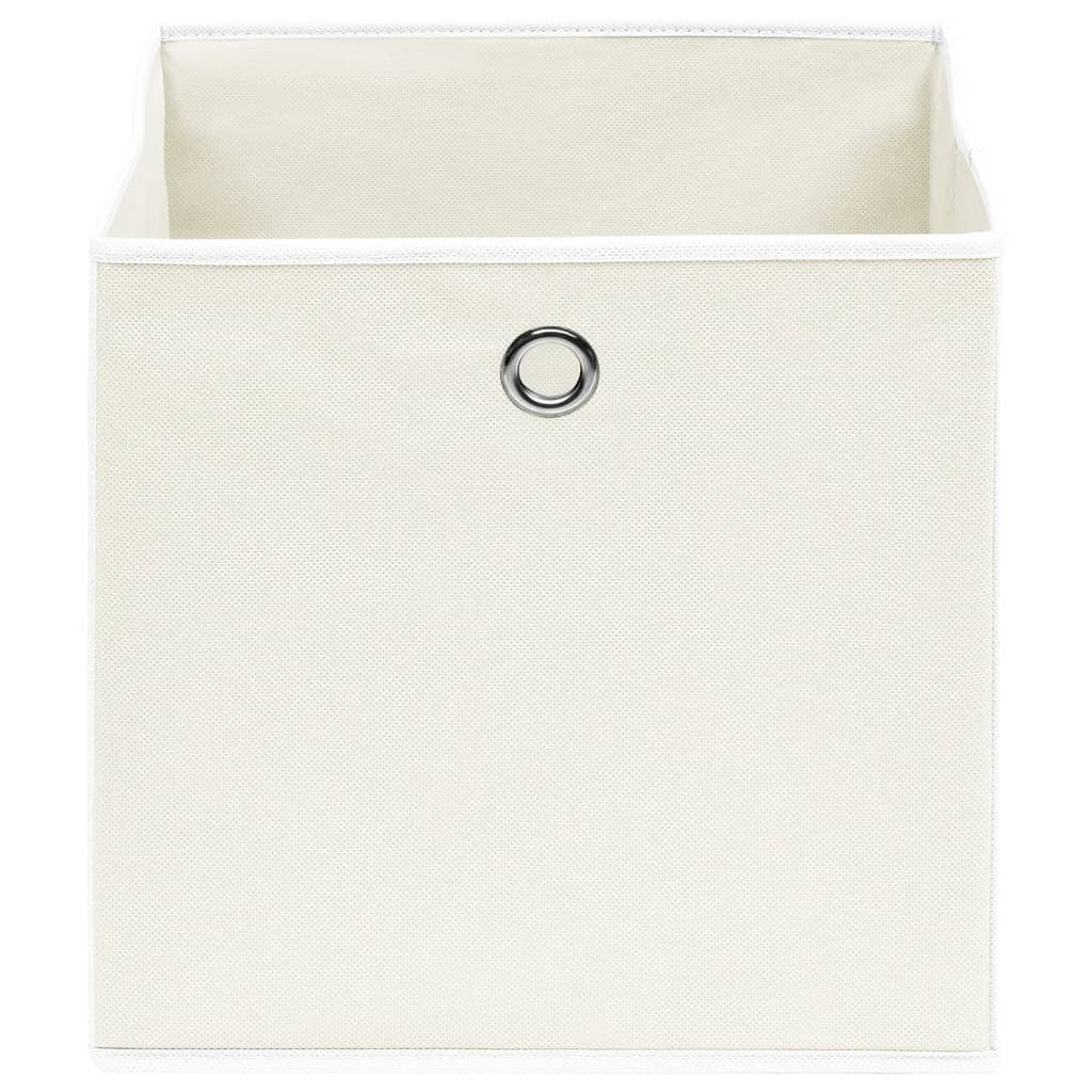 Scatole di archiviazione Vidaxl 4 PC 32X32X32 CM tessuto bianco