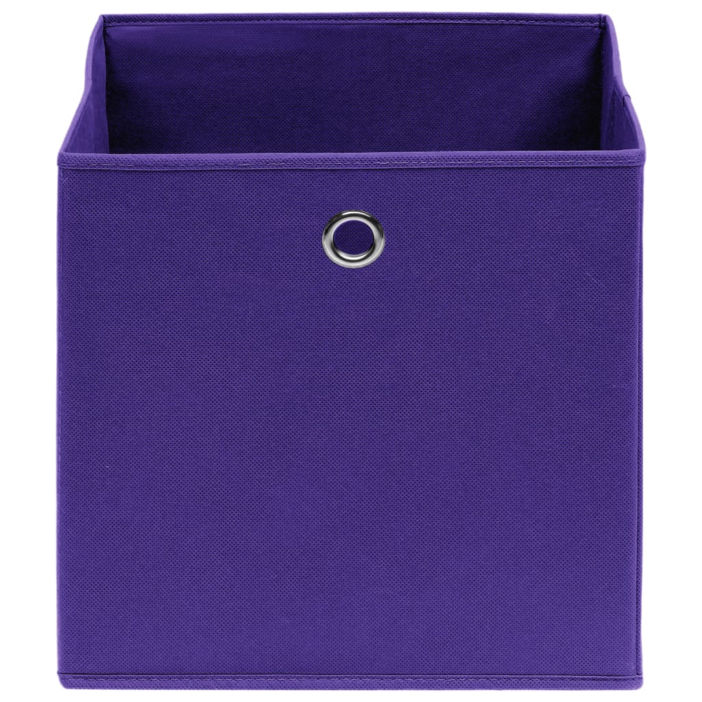 Cajas de almacenamiento de Vidaxl 10 PCS 32x32x32 CM Fabric Purple