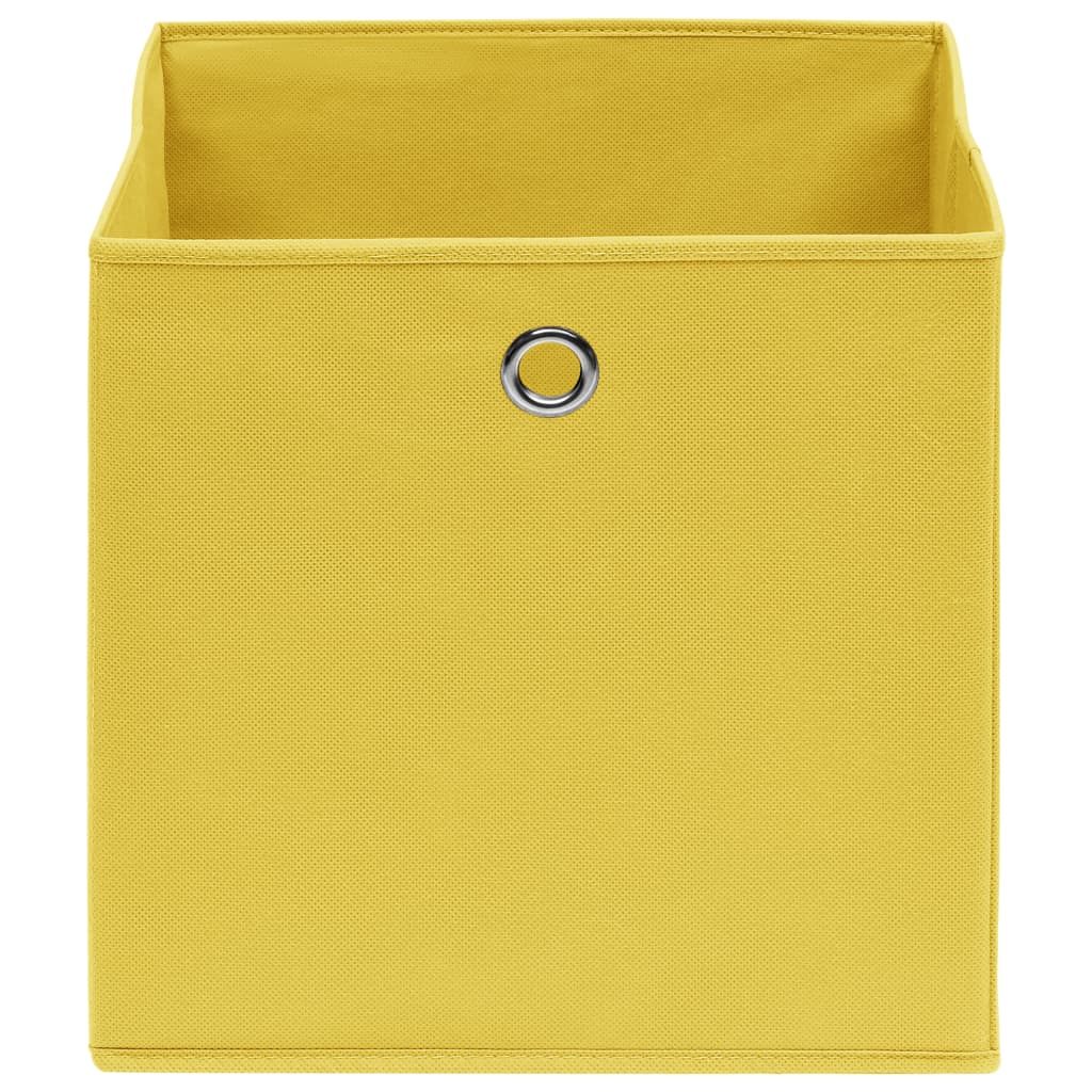 Cajas de almacenamiento de Vidaxl 4 PCS 32X32X32 CM TELA Amarillo