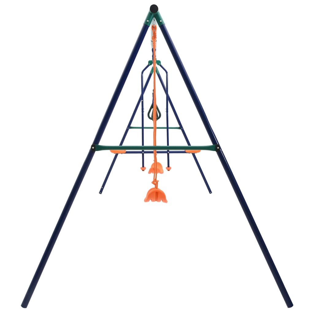 Vidaxl Swing Set con anelli di ginnastica e 4 posti d'acciaio