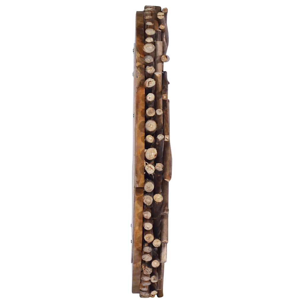Espejo de pared Vidaxl alrededor de 60 cm de madera de teca