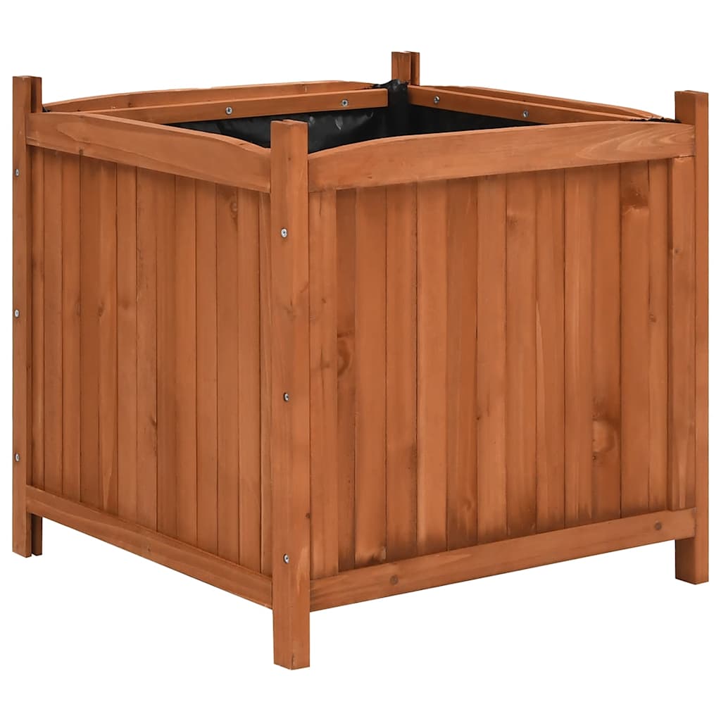 Plantadores Vidaxl elevados 2 ST 50X50X50 CM Pinewood