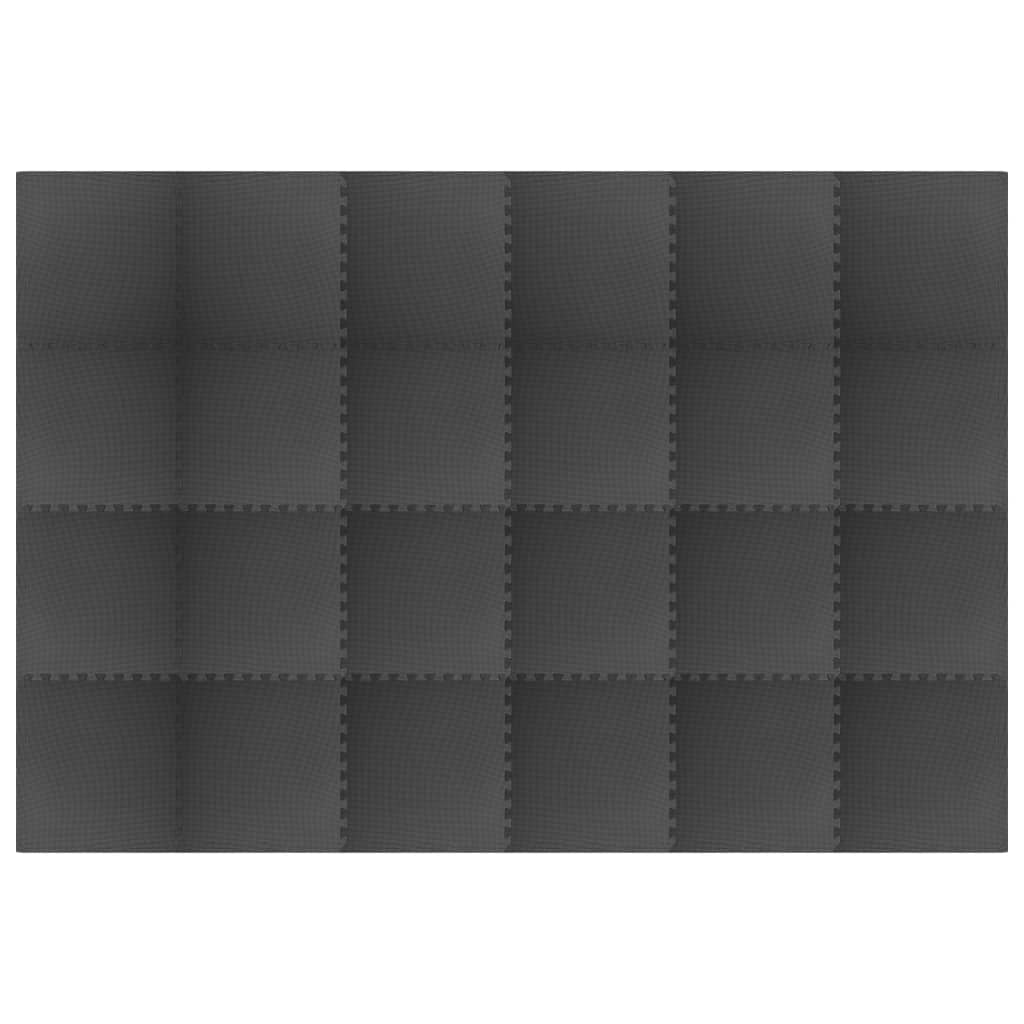 Vidaxl pavimenti 24 st 8.64 ㎡ eva schiuma nera