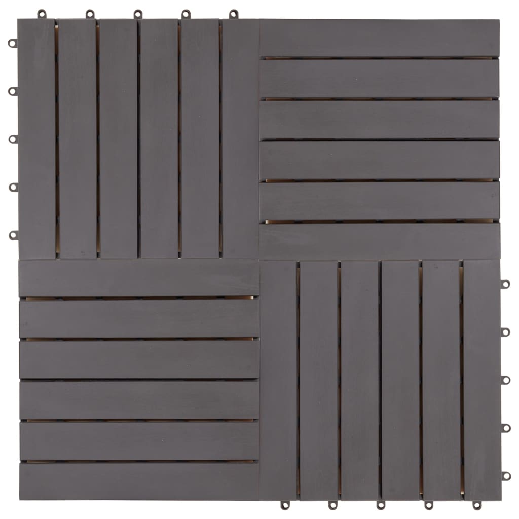 VidaXL Terrastegels 30 st 30x30 cm massief acaciahout greywash