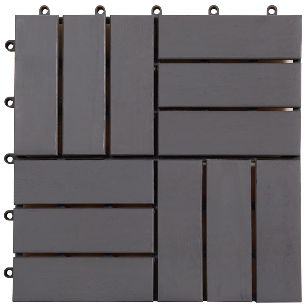Vidaxl Terrace Tiles 20 PCS 30x30 cm Acacia solida Greywash