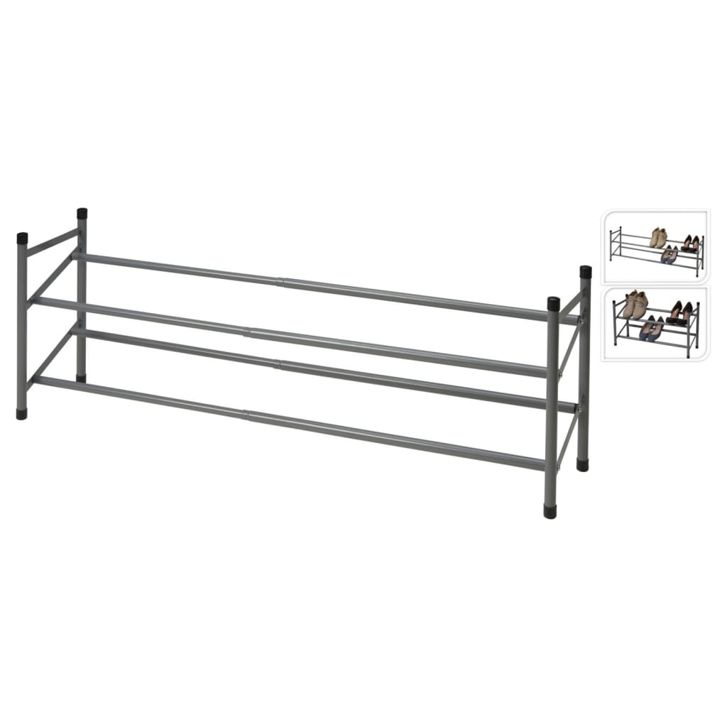 Soluciones de almacenamiento Soluciones de almacenamiento Ratch de zapatos con 2 capas (61.5-115) x23x38 cm