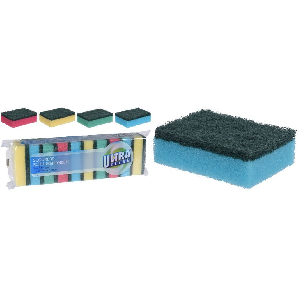 Spugne abrasive ultra clean 8x5x2,5 cm 10 pezzi