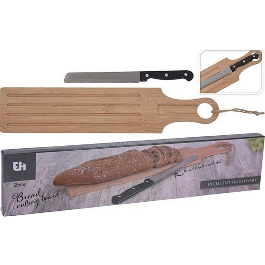 Excelente Housware Housware Board de pan de madera con cuchillo de pan