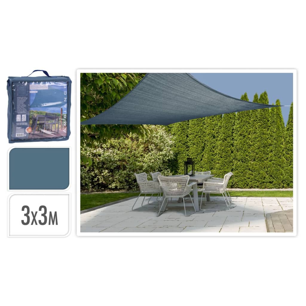 Progarden de tela de sombra de progarden cuadrado 3x3 m azul