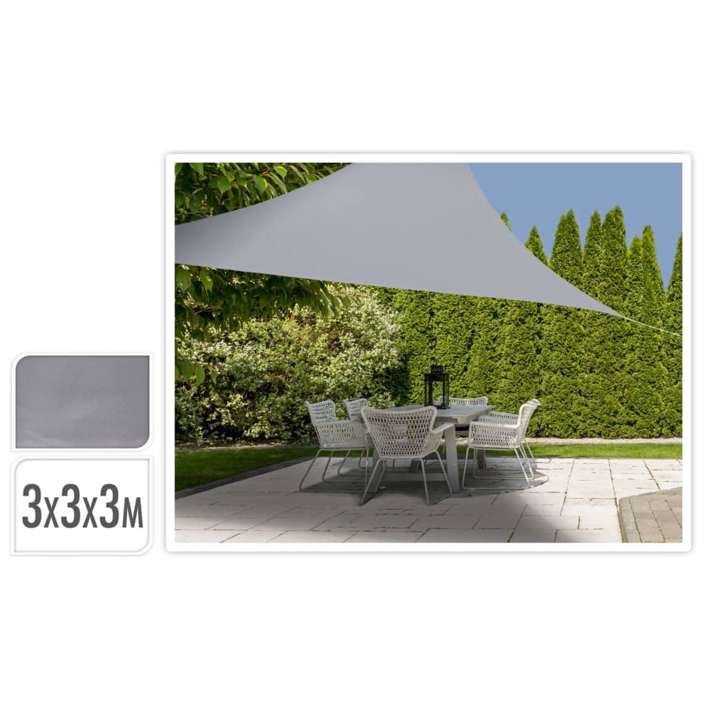 Progarden Triángulo de tela de sombra de progarden 3x3x3 m gris