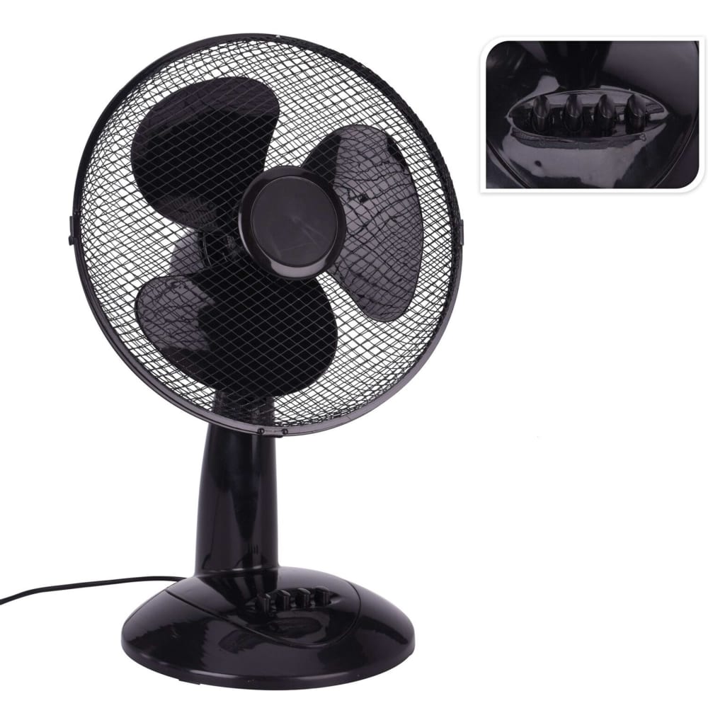 Excelente ventilador de mesa de electricidad 45 W Negro