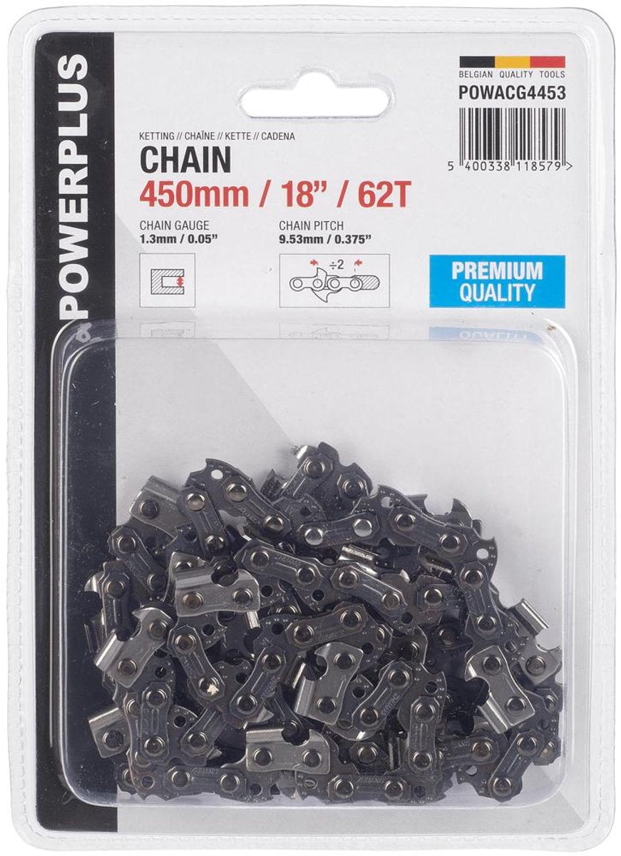 Catena Powerplus powacg4453 - 18 - lunghezza 450mm - 62t - adatta per powxg10027