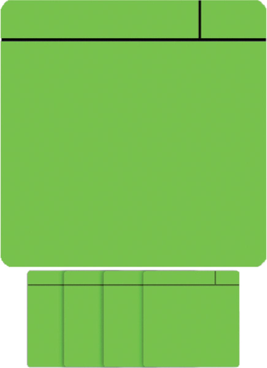 Smit visual magnet scrum - 75x75mm - verde - 5 pezzi