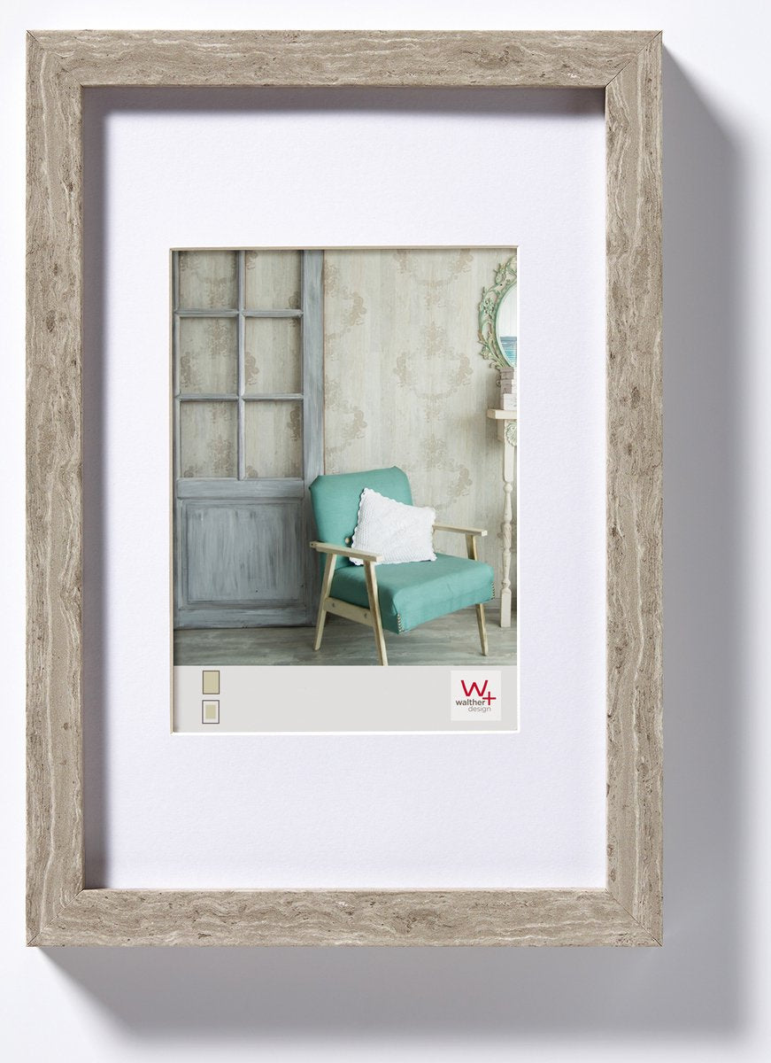 Walther Stoccolma - cornice in legno mdf - misura foto 18x24 cm - grigio