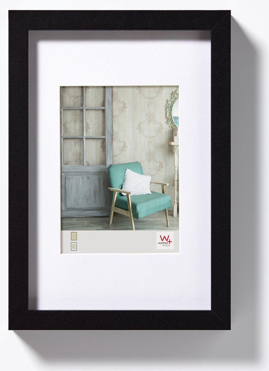 Walther Stoccolma - cornice in legno mdf - misura foto 30x40 cm - nera