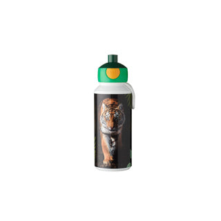 Mepal pop-up drinkfles campus - 400 ml - sluit goed af - drinkbeker voor kinderen - wild tiger