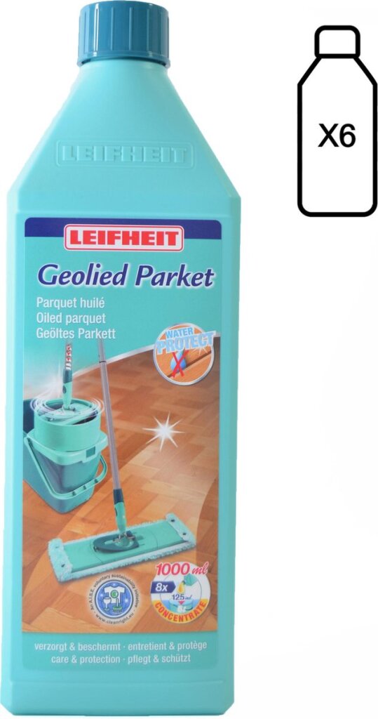 Limpiador de parquet aceitado Leifheit 6 x 1l