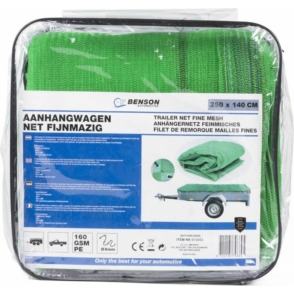 Rete per rimorchio Benson maglia fine 250x140 cm verde