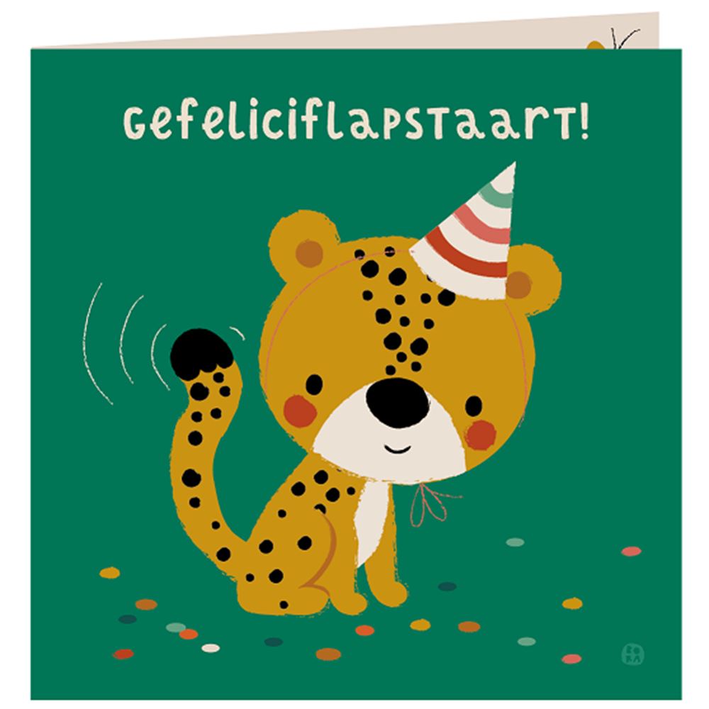 Biglietto d'auguri giungla+busta. congratulazioni